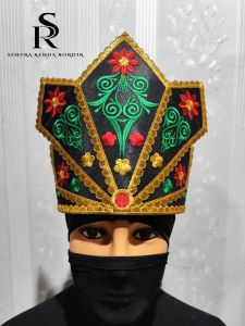 Renda Bordir Ikat Kepala/Hiasan Kepala Aksesoris Tari Kostum Karnaval Motif Saman