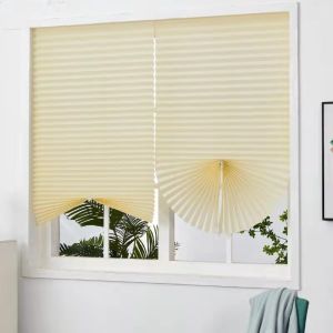 Pleated Blinds Adhesive Non-woven Window Shades Roller Blind For Office Bedroom Balcony Self-adhesive Windows Blackout Curtain