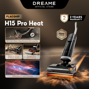 [NEW Flagship] Dreame H15 Pro Heat Wet Dry Vacuum | AI Arm | 85°C Realtime Hot Mop | 22000Pa Suction | 70Min Runtime