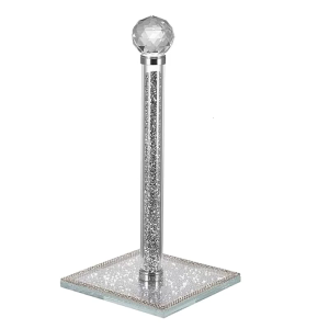 Kitchen Paper Dispenser Stand Countertop Paper Towel Holder Silver Napkin Holder for Standard Size Paper Towel