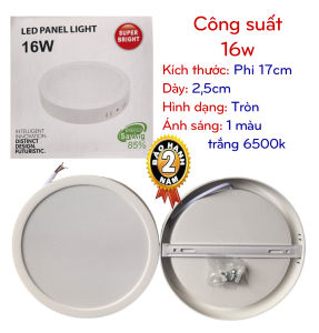Đèn ỐP TRẦN LED GẮN NỔI 16W 22W 36W - Vuông Tròn - Ánh sáng trắng 6500K - bảo hành 24 tháng