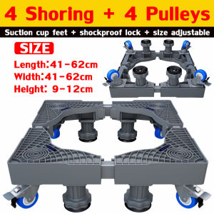 【Load Capacity 999KG】Washing Machine Stand Universal base Adjustable size Refrigerator Rack Stand Washing Machine Rack Stand Ref Stand with Wheels Heavy Duty