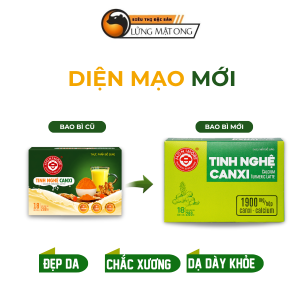 Tinh nghệ Canxi Honimore - Tinh nghệ 3 trong 1 giúp xương chắc khỏe da sáng mịn
