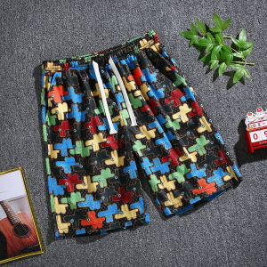 CP HOME กางเกงขาสั้นแฟชั่น สามารถสวมใส่ได้ทั้งชายหญิง ลวดลายสมัยใหม่ ใส่สบาย QC-DK8018