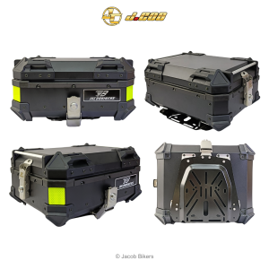 Motorcycle Heavy Duty Top Box Aluminium 28L Motosikal Box Belakang Side / Centre Open