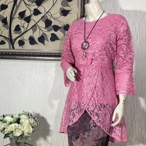 STELAN KEBAYA BROKAT TUNIK ALEEYA / ATASAN KEBAYA TUNIK MODEL SIALANG / KEBAYA SAERAGAM PESTA / KEBAYA SERAGAM WISUDA