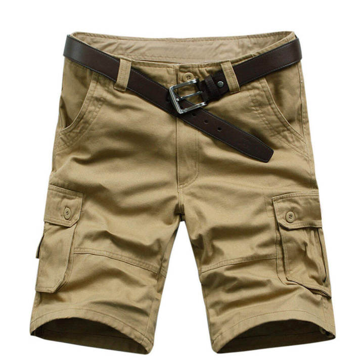 STSummer lelaki tentera kargo seluar pendek kapas longgar Multi Pockets Baggy tentera taktikal seluar pendek kerja Breeches Bermuda seluar pendek kasual 46L1119
