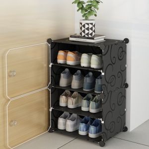Rak Sepatu Anti Debu 4 Layer Tebal Shoe Rack Portable Serbaguna Kotak Sepatu Portable
