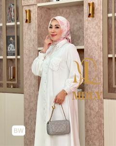 MDLY Baju Gamis Wanita Muslim/Gamis Silk Premium/Gamis Polos Elegan/Mareea Lux Dress by MDLY