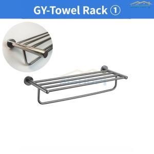 [SG Seller]304 Stainless Steel Bathroom Towel Shelf Double Layer Bathroom Towel Rack Wall Mounted Foldable Towel Shelf