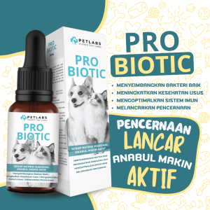 Petlabs Probiotik Menambah Nutrisi Protein Nafsu Makan Bulu Probiotik Kucing Anjing 20ml