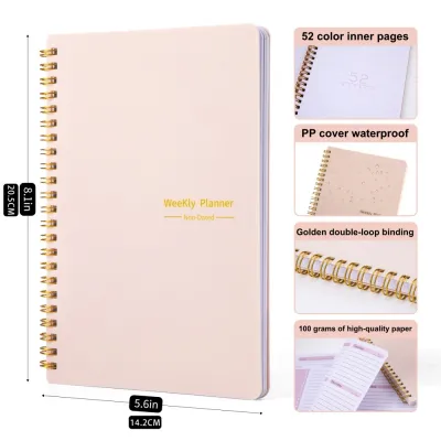 YILQQPER A5 Agenda Planner Notebook Diary Weekly Planner Goal Habit Schedules Journal Notebooks For School Stationery Office