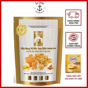 GÓI LỚN Bắp rang bơ Uncle Jax American Gourmet Popcorn vị hỗn hợp phomai caramel 130g kiểu Mỹ HSD 2/24 - ÂU CHÂU SHOP
