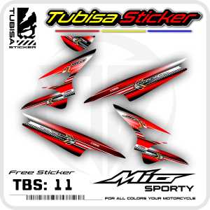 Sticker Striping Mio Sporty/Lama - Stiker Striping Variasi Motor Mio Sporty/Lama. TBS.11