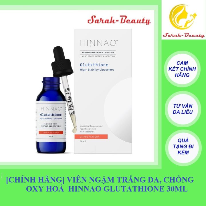 CHNH HNG] Siro ngm trng da, chng oxy ha Hinnao Glutathione 30ml |  Lazada.vn