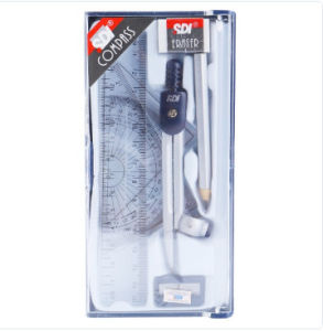 Bộ Eke compa ngòi chì 7 món chính hãng SDI Athép không rỉkèm thướcchuốt chì tẩy