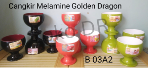 Cangkir Melamine 100% Asli B03A2 / Golden Dragon / melamine