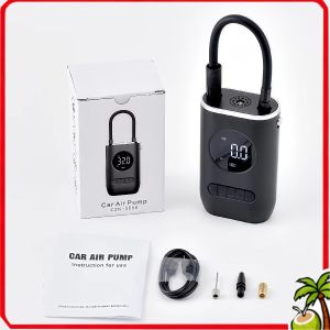 Multifunctional Air Pump – Wireless Rechargeable Fast Inflation LED Pressure Display Compatible sa Car Bike at Air Beds