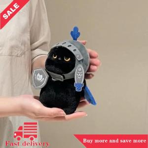 [COD] Đen Cavalier Mèo Sang Trọng Keychain Đồ Chơi Phim Hoạt Hình Hiệp Sĩ Mèo Nhồi Bông Búp Bê Mặt Dây Chuyền Xe Vòng Chìa Khóa Ba Lô Túi Trang Trí Nội Thất Kid Quà Tặng