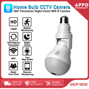 V380 D5 Bulb CCTV Camera 360° Panoramic Wifi Bulb HD 1080P Night Vision Spy Hidden Security Camera