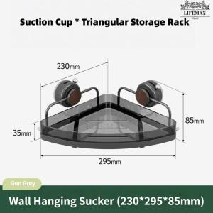 [SG Seller]Suction Cup Corner Bathroom Shelf Toiletries Storage Rack Corner Storage Rack for Bathroom  No-Drill Storage Rack
