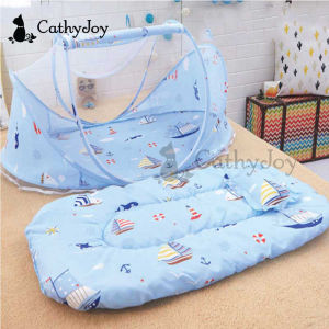 JOY Baby Large Foldable Mosquito Net Bed Crib Tent Canopy 360 Full Cover Kids Mattress with Pillow Kelambu Tilam Bantal