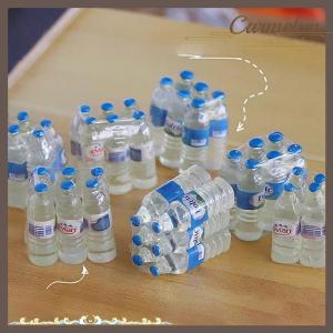[Carmelun] 1:12 Resin Mini Simulation Mineral Water Bottle Model Doll House Miniature Kids Gift Toys Home Decoration Accessories