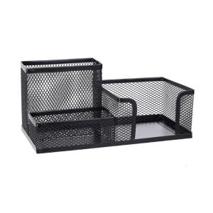 Large Capacity Pencil Holders 3 Compartments Pen Holders Desk Organizer For Home Office Office Shelf with Note Holders