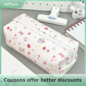 【MPJow】 Cute Cat Print Pencil Case Bag Pouch Teach Gift Gadget Bag Storage Makeup Bag Stationary Bag
