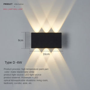 Nordic Aluminum Wall Light Modern Style Indoor Wall Lamp IP65 Waterproof Up Down Corridor Lights for Home Stairs Bedroom Bedside Bathroom Lighting Sconces