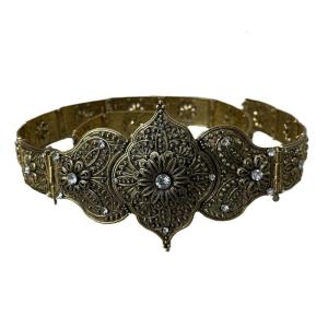 Traditional Carved Floral Waist Belt Belly Chain for Dress Chain Belt for Women Waist Chain Belt Wedding Accessories
