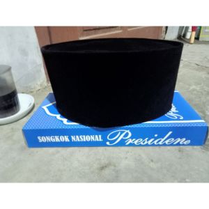 SONGKOK peci kopiah NON AC hitam tinggi 9101112