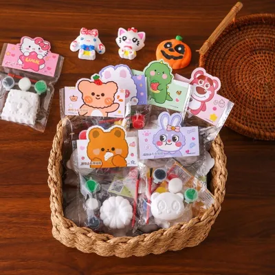 BLIND BOX Kid DIY Plaster Doll Painting Toy Art Colouring