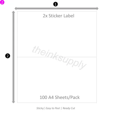 A4 Glossy Off-White Printable Adhesive Sticker Label Paper for Inkjet & Laser Printers | theinksupply