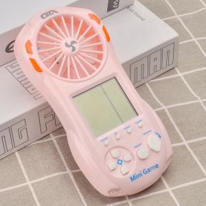 Quạt và Máy chơi game xếp gạch kèm đèn với 23 trò chơi tuổi thơ có nhạc từng trò. Bộ quà tặng Bé trai
