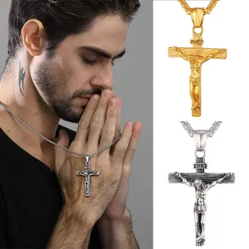 Dior cross store necklace