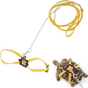 VSDGF Creative Pet Walking Harness Practical Soft Strap Lizard Traction Rope Tortoise Pulling Rope Faux Leather Pet Turtle Harness Turtle Supplies