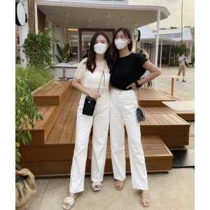 KAYLIN.ID Promo Bayar Ditempat Celana Jeans Jumbo Wanita Pinggang Karet Termurah