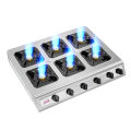 XINHONG Gas Stove 6 Burner Heavy Duty Stove For Restaurant Commercial Gas Stoves Heavy Duty Burner Gas Stove Raging Fire Energy-saving Low Pressure Stove. 