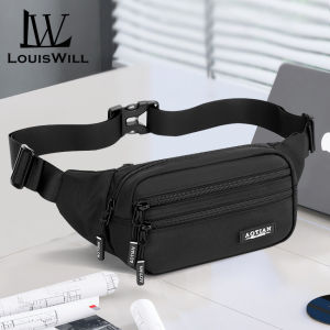 LouisWill Men Chest Bag Waist Bag Fashion Fitness Bag Oxford Cloth Crossbody Bag Sports Bag Waterproof Wear Resistance Durable Bag Large Capacity Street Bag Casual Bag Travel Bag Phone Pouch