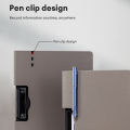 Deli 64512 horizontal foam PP folding board clip (dark gray) (piece). 