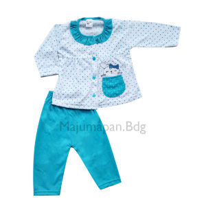 Setelan Baju Bayi Piyama Bayi Panjang Perempuan SAKU KELINCI Unge 6-18 bln ZPY108