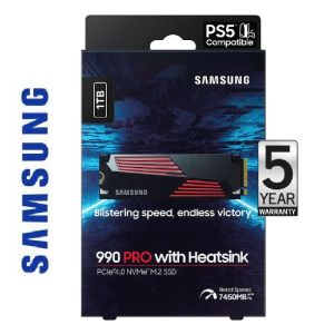 Samsung 1TB 990 PRO M.2 NVMe ไดรฟ์โซลิดสเตทพร้อมฮีทซิงค์