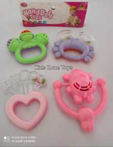 Mainan Baby Kerincingan / Baby Rattle Handbell Toys 4 in 1