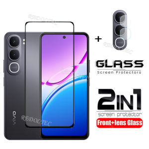 VIVO Y31S 5G 2 in 1 Screen Protector+ Protector Full Cover Full Glue VIVOY31S Tempered Glass Film Protection With Camera Flim Protection