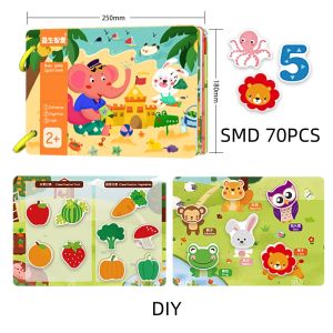 Babys Magic Sticker Enlightenment Book Diy For Kids Education Toys Logical Early Learning Busy Book