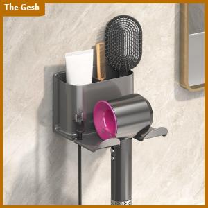 [The Gesh] New Hair Dryer Holder Hair Straightener Stand Nail Free Shelves For Wall Room Bathroom Storage Rack Shelf Bathroom Accessories