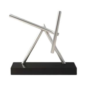 NOBLELUX  loại Con lắc hỗn loạn Hình học Cấu trúc xoay Đồ trang trí bàn làm việc Quà tặng Màu bạc Tác phẩm điêu khắc thăng bằng Trang trí nghệ thuật xoay