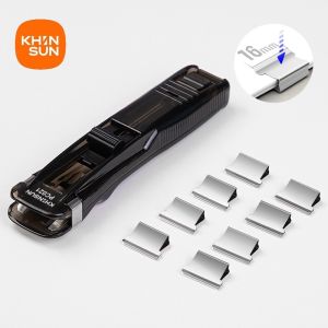 KHINSUN Portable Push Clamp Paper Binder Transparent Colorful Paper Clip Reusable Folder Stapler Office Supplies