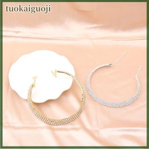 tuokaiguoji ชุดเครื่องประดับเจ้าสาว4ชิ้น เซ็ตชุดต่างหูแหวนกำไลสร้อยคอหรูหรางดงามสุดๆเครื่องประดับแฟชั่นแวววาวของขวัญงานปาร์ตี้